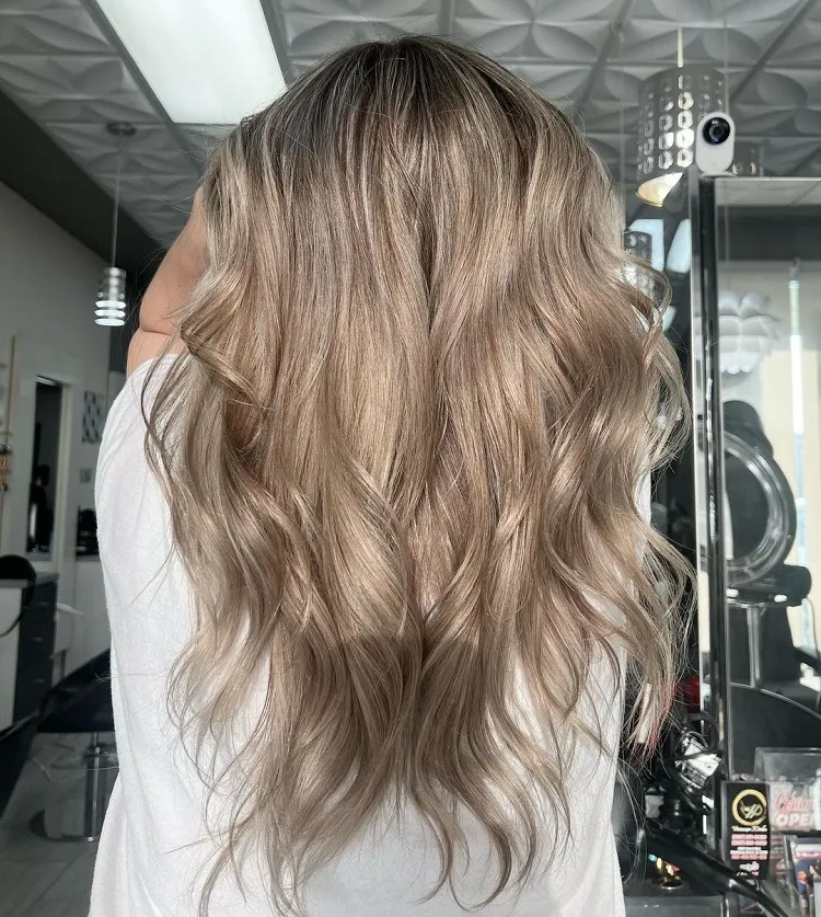 medium ash blonde hair color babylights balayage ombre haistyle