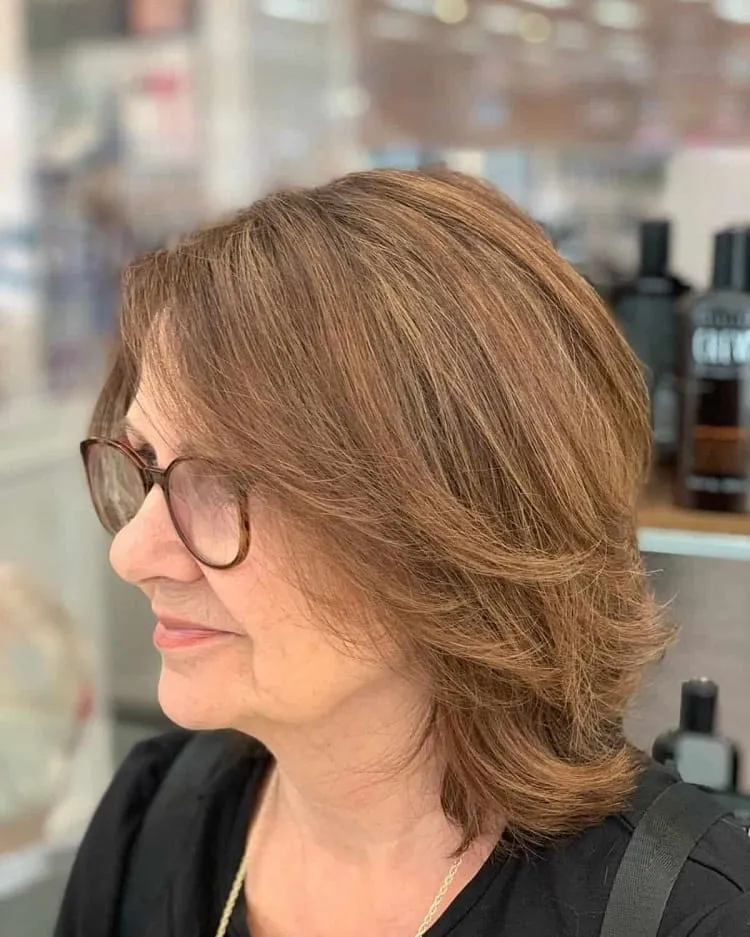 medium length haircut for women over 70