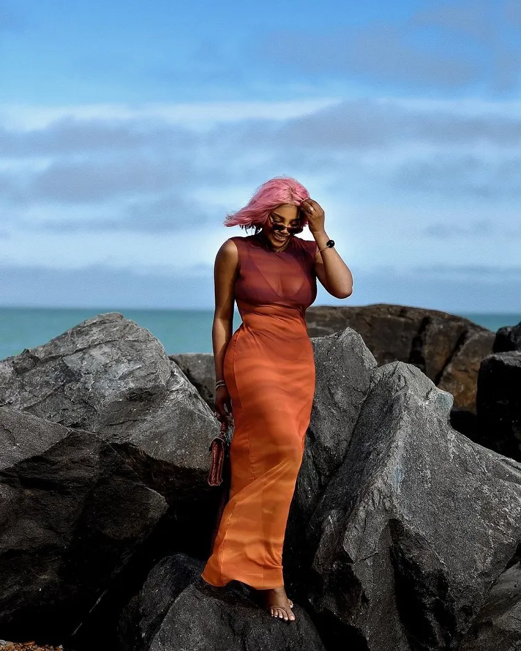 mermaid long dress ombre beach fashion 2023