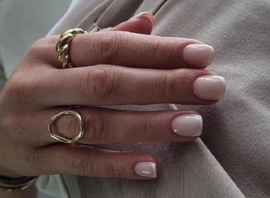 milky french manicure 2023 clean girl aesthetic nails