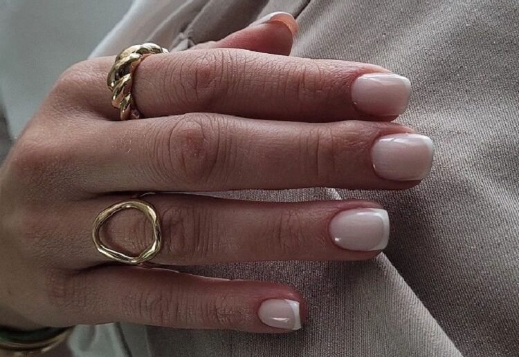milky french manicure 2023 clean girl aesthetic nails