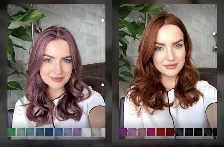 modiface hair color app simulator