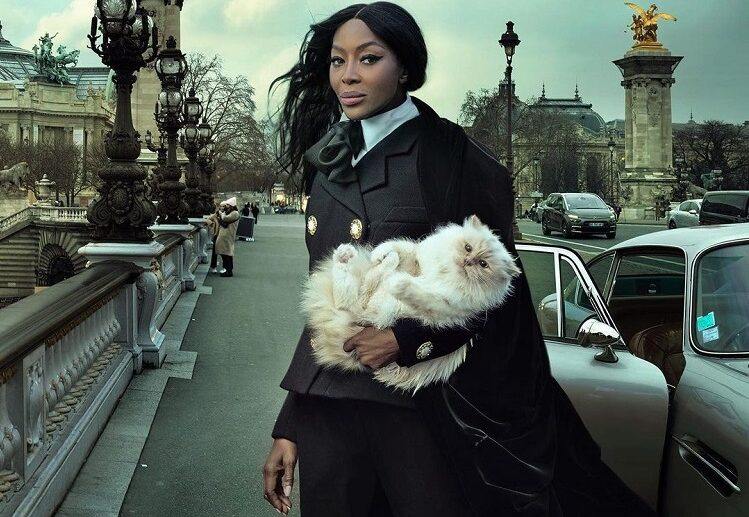 naomi campbell vogue annie leibovitz karl lagerfeld fashion homage
