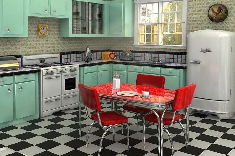 retro diner kitchen idea