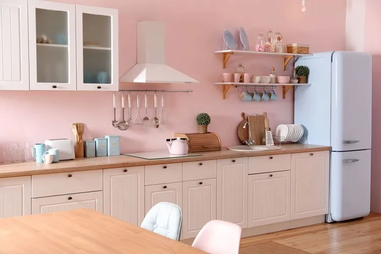 retro pastel kitchen design