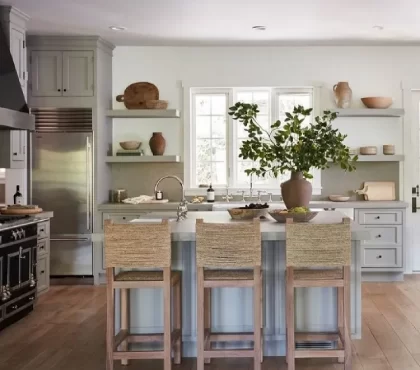textile wooden chairs minimalist decor chic design small california cool kitchen