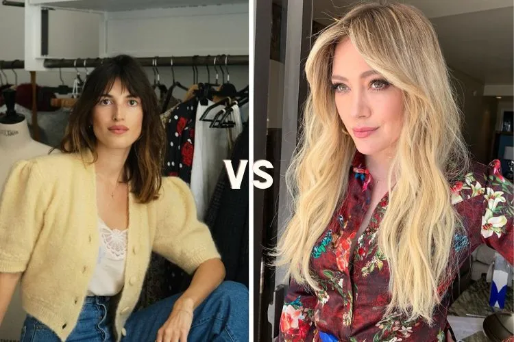 the difference between waterfall bangs and curtain fringe hairstyle ideas 2023