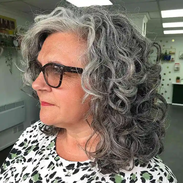 wash and wear haircuts salt and pepper hairstyle for women over 60 with glasses