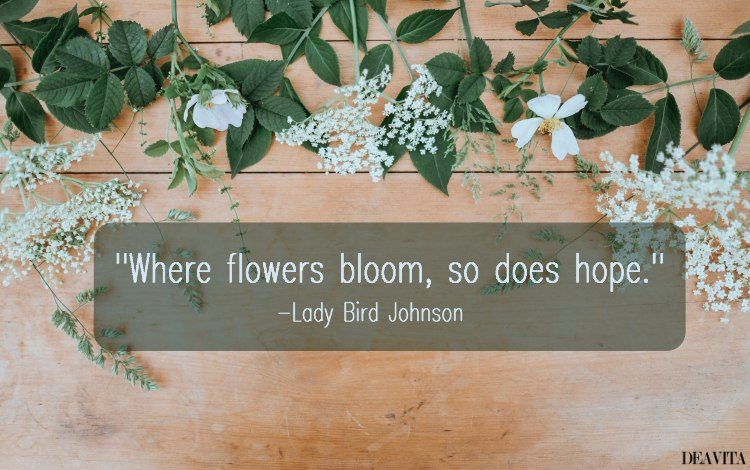 where flowers bloom there is hope