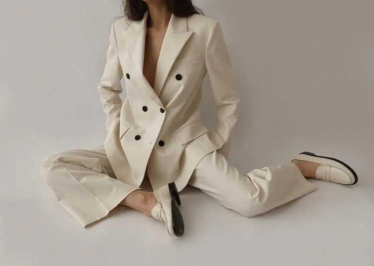 white loafers old money shoes oversized suit classic outfit ideas