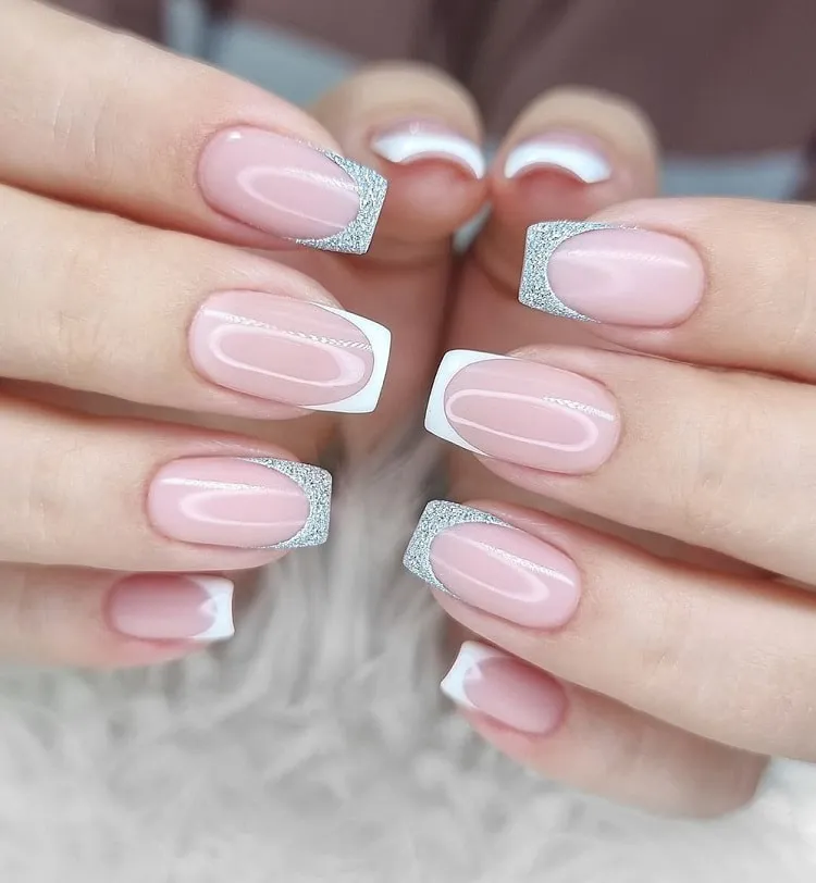 women over 50 french manicure ideas