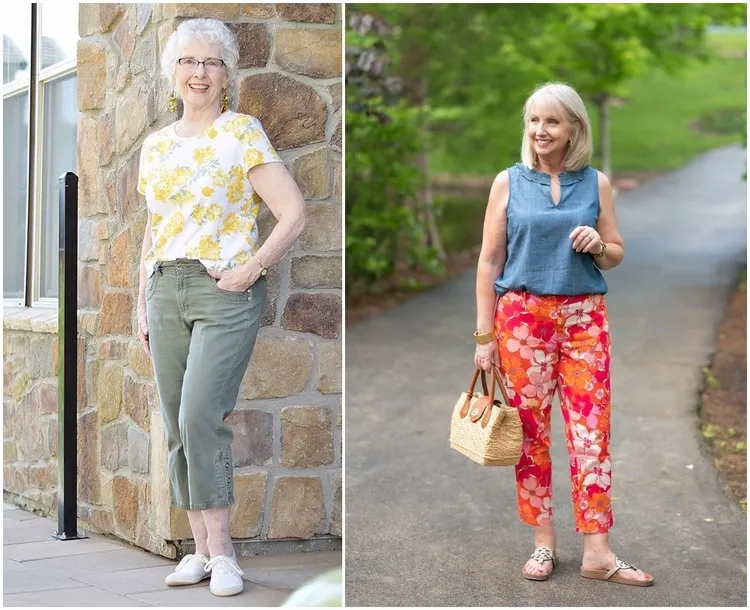 capri pants outfits for women over 60 summer fashion