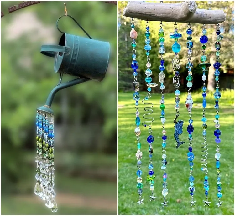diy wind chimes old jewelry beads