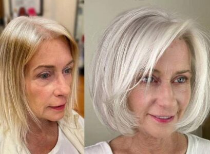 layered bob with bangs for older women 2023 haircuts for fine hair