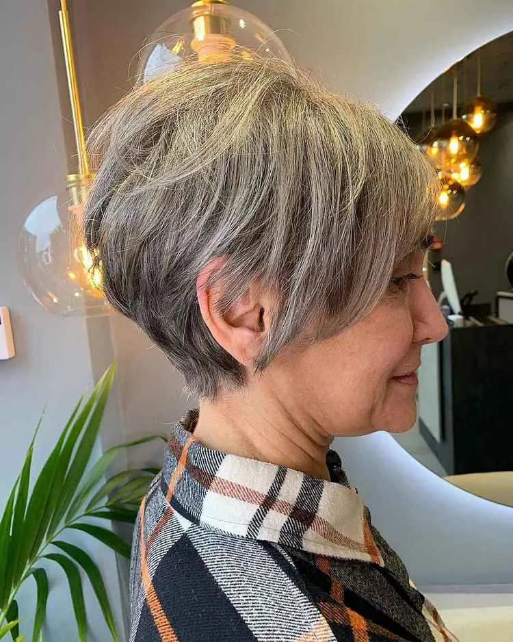 pixie bob for older women with thin hair