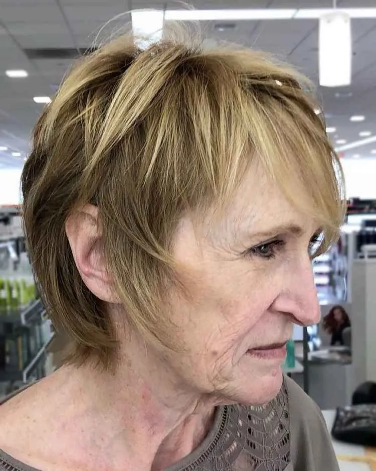 short shaggy hairstyles for over 70
