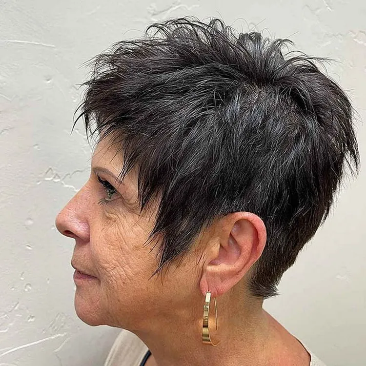 textured pixie for older women 2023 short haircuts