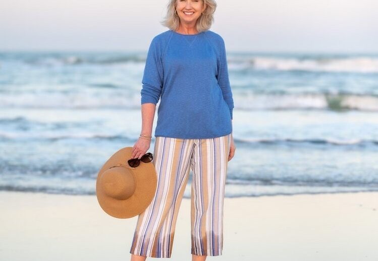 what are the best cropped pants for women over 60 casual outfit ideas