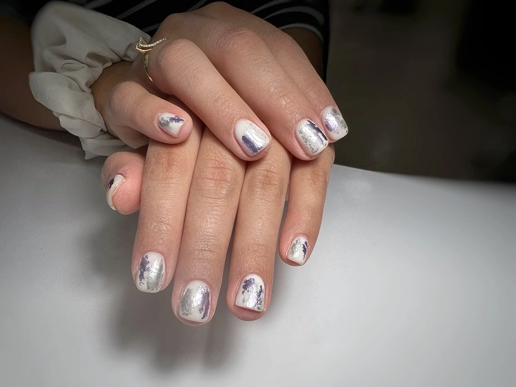 abstract nail ideas short square manicure