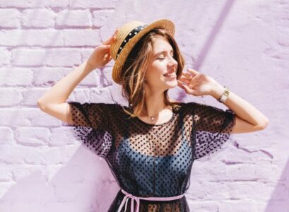 accessories polka dot hat
