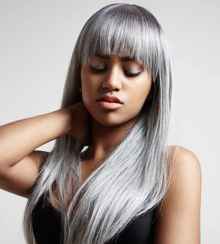 best hair colors for tanned skin silver