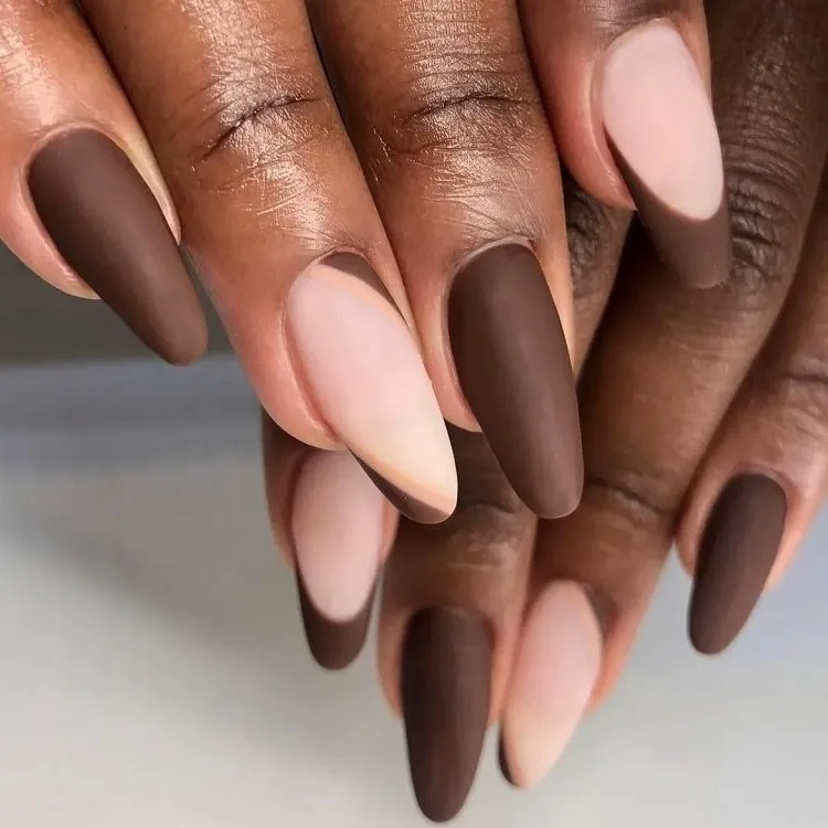 brown nails on dark skin