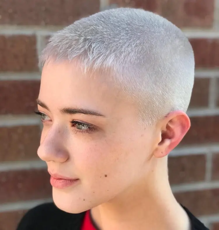 buzz cut fade for woman short hairstyle trends 2023