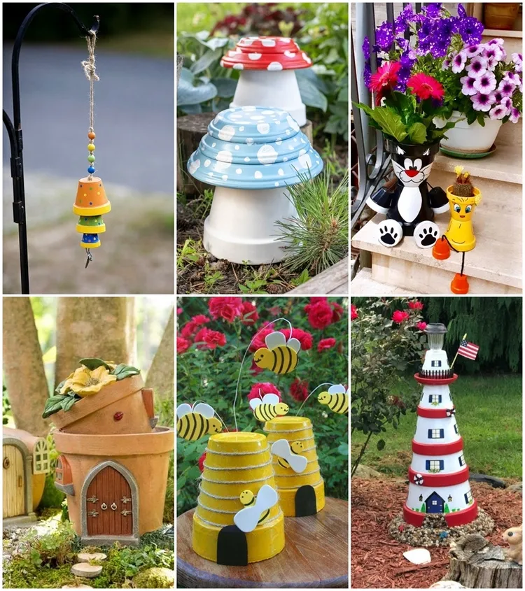 clay flower pot craft ideas diy unique garden decor