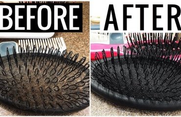 clean hairbrush a woman who wants to have a healthy and strong hair you are taking proper care of it you follow the experts advice to wash your hair 2–3 times per week conditioner