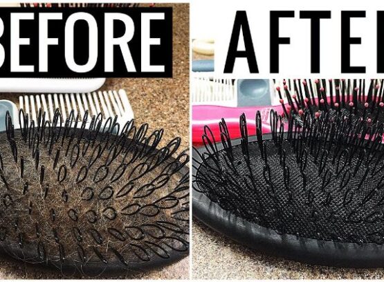 clean hairbrush a woman who wants to have a healthy and strong hair you are taking proper care of it you follow the experts advice to wash your hair 2–3 times per week conditioner
