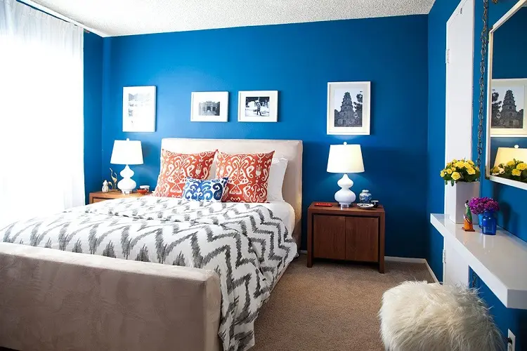 cobalt blue bedroom color how to paint your walls in 2023