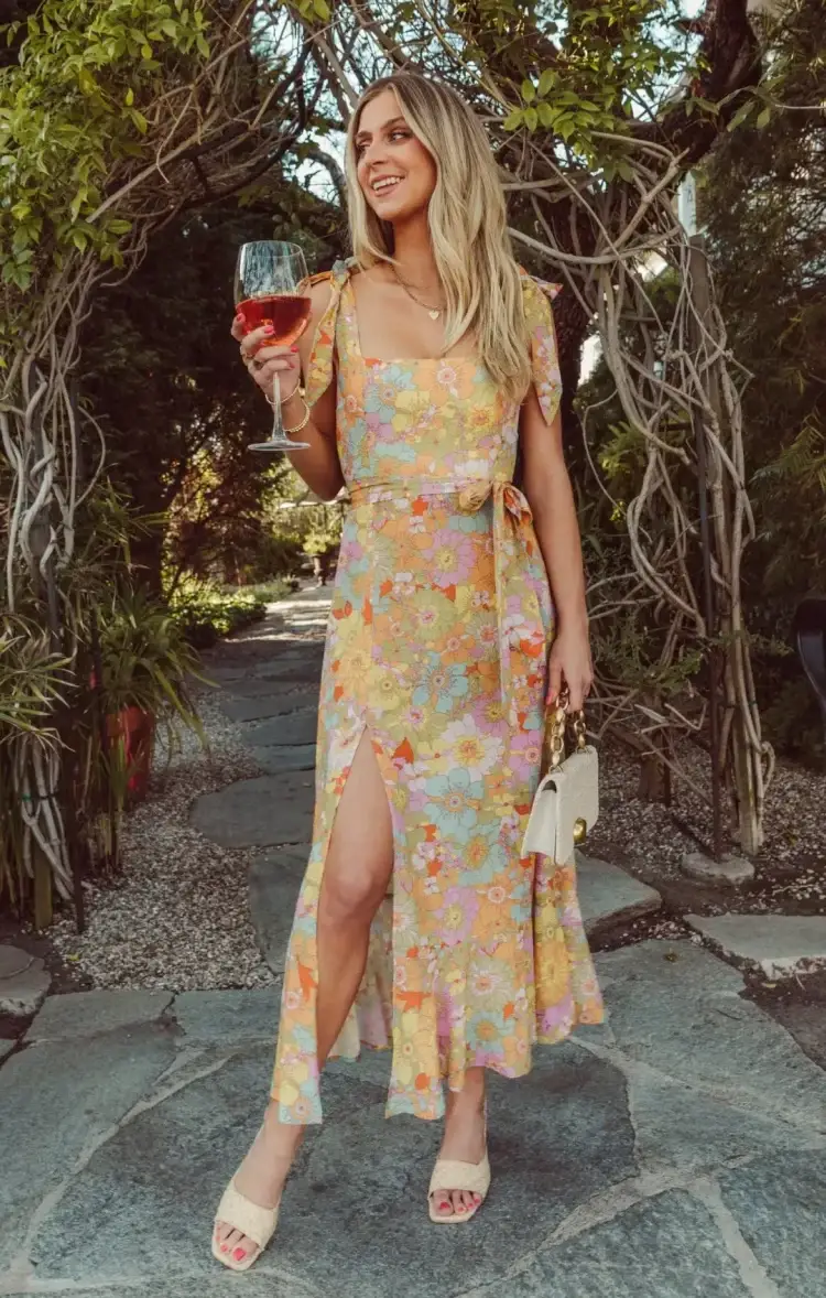 colorful dress for wedding guest