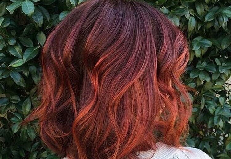 copper balayage on brown hair ideas 2023