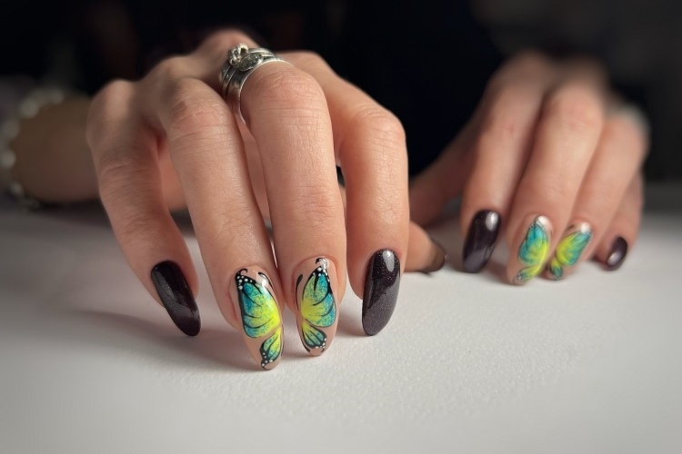 cute butterfly nails 2023 how to do my manicure this spring