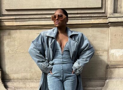 double denim outfit and shoes spring fashion trends 2023 ideas