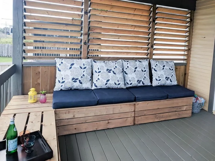 easy diy patio sofa plan