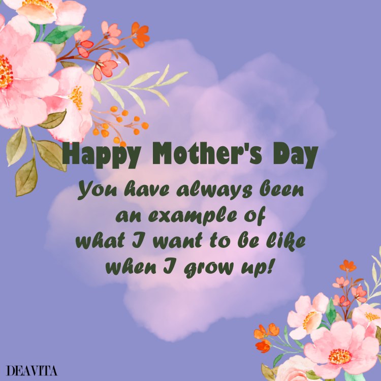 example of who to be like mother's day greeting card