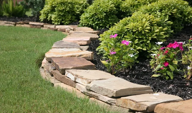 flagstone landscape edging