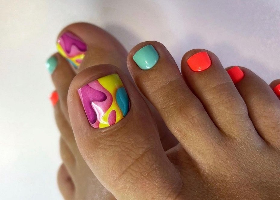 5. "Hot pink pedicure for summer beach days" - wide 2