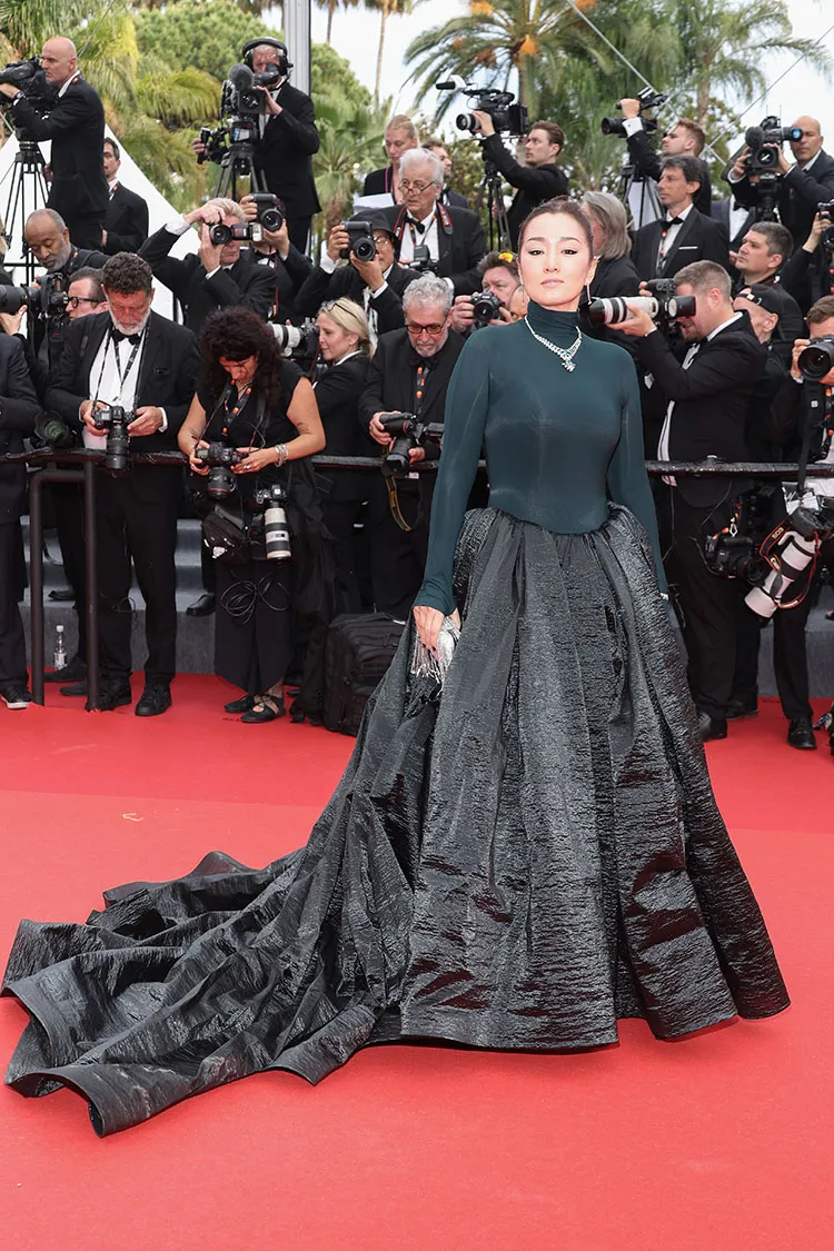 gong li alaia cannes film festival 2023 red carpet gown look