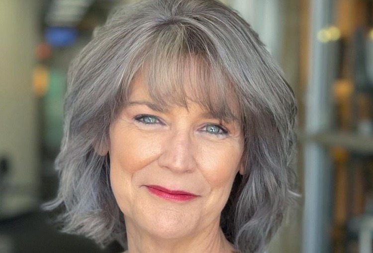 gorgeous short haircuts with bangs for women over 50