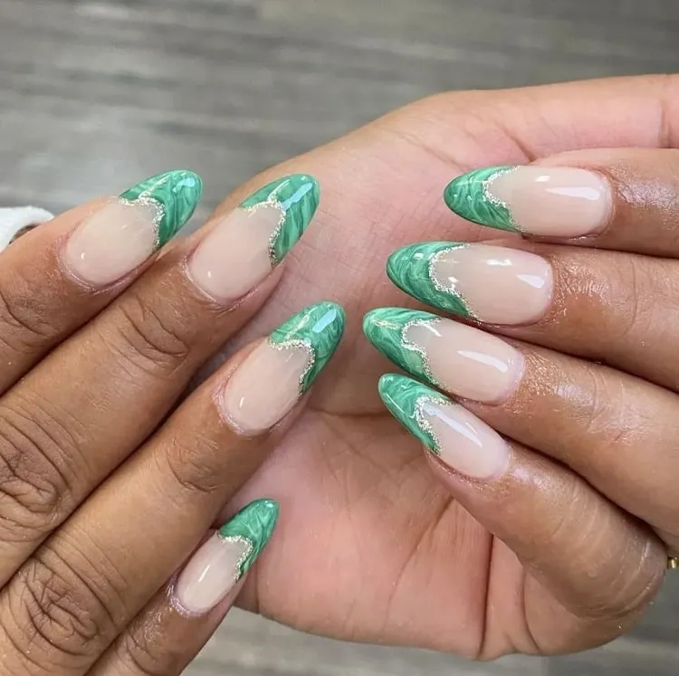 green french nails