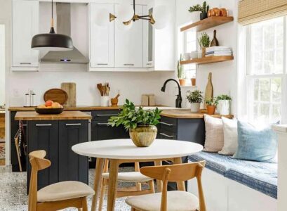 how to arrange small kitchen to make it look bigger
