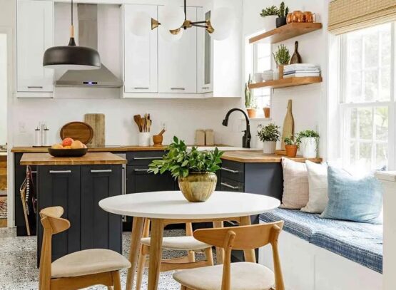 how to arrange small kitchen to make it look bigger