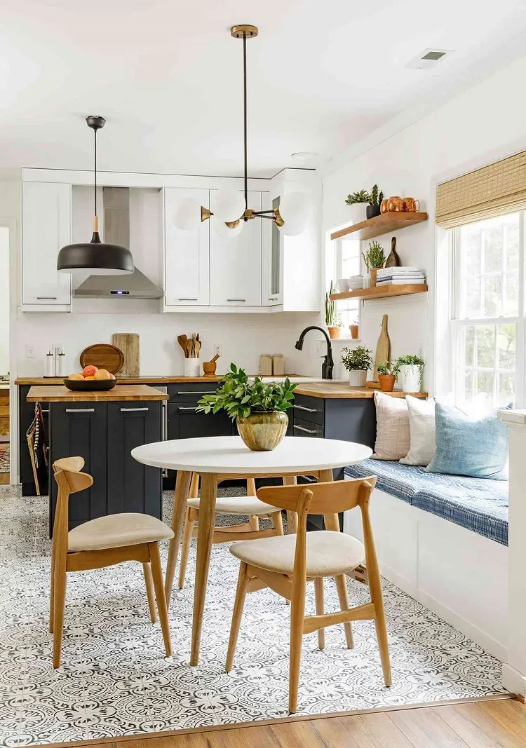 how to arrange small kitchen to make it look bigger