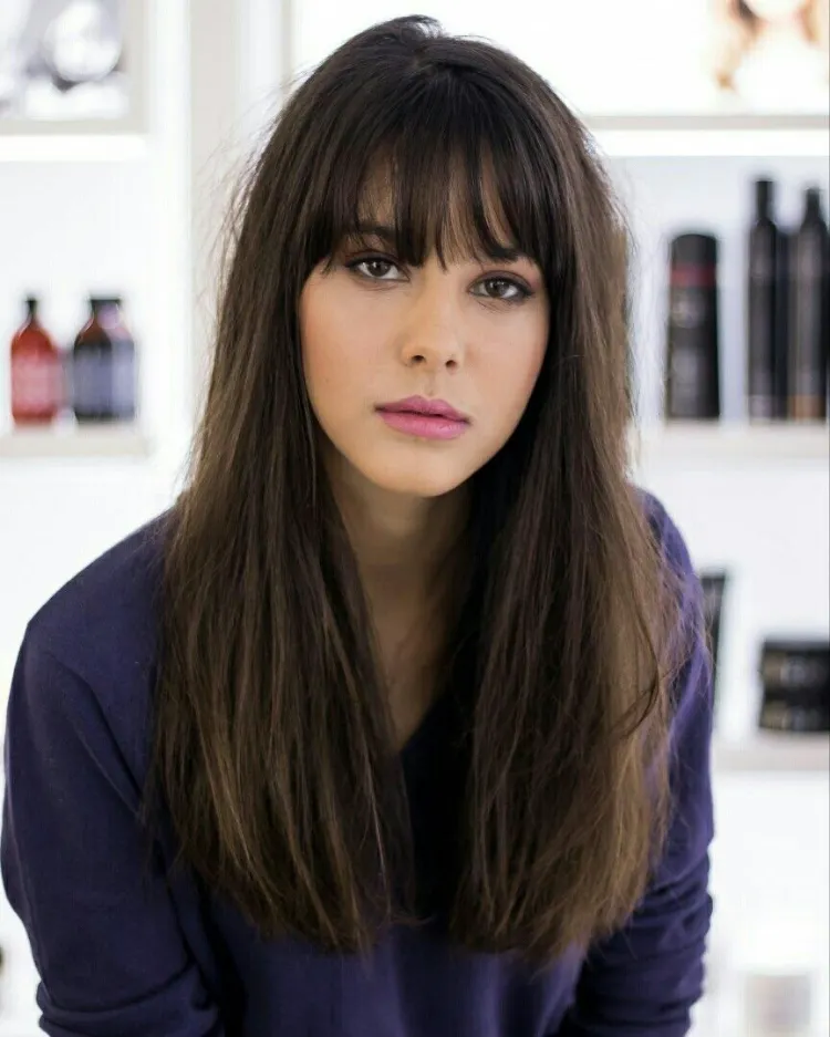 how to choose chic the best bangs for long thin hair enhance natural beauty which are the trediest options for this year this spring summer season