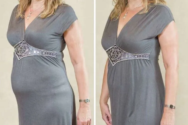 how to hide muffin top in tight dress