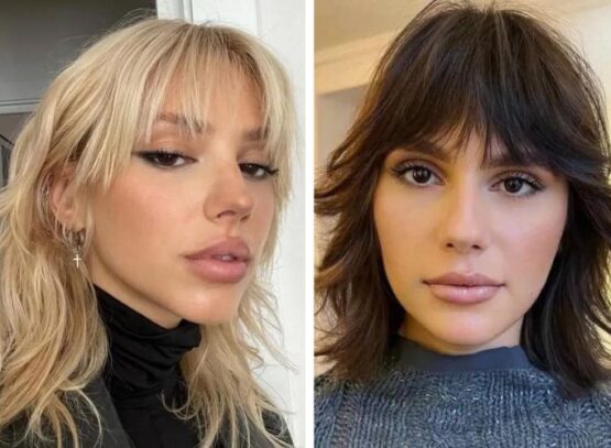 how to style wolf cut with layers and bangs