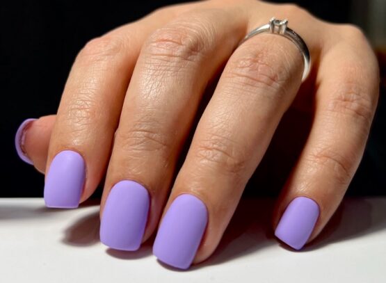 lavender purple matte color short square nails shape spring summer manicure ideas