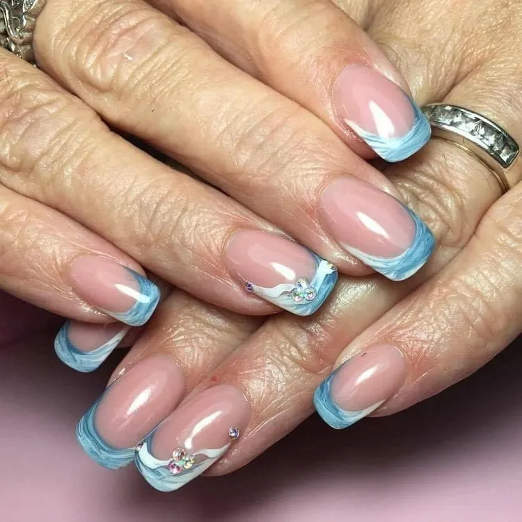 ocean french manicure